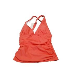 Beachsissi Womens Pink Side Shirred Tankini Swim Top‎ Size S